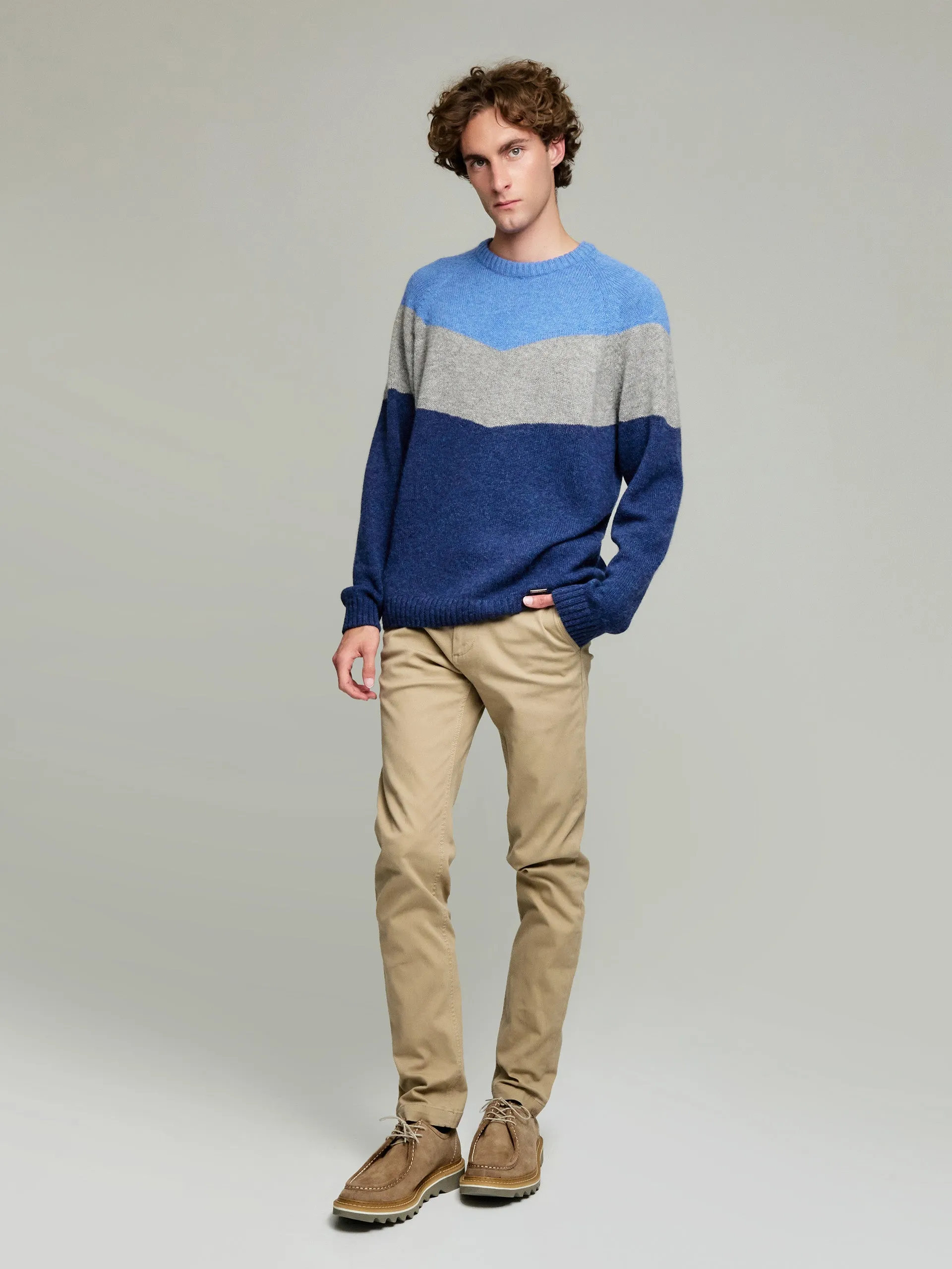 Yannick Sweater Baby Alpaca Color Blue